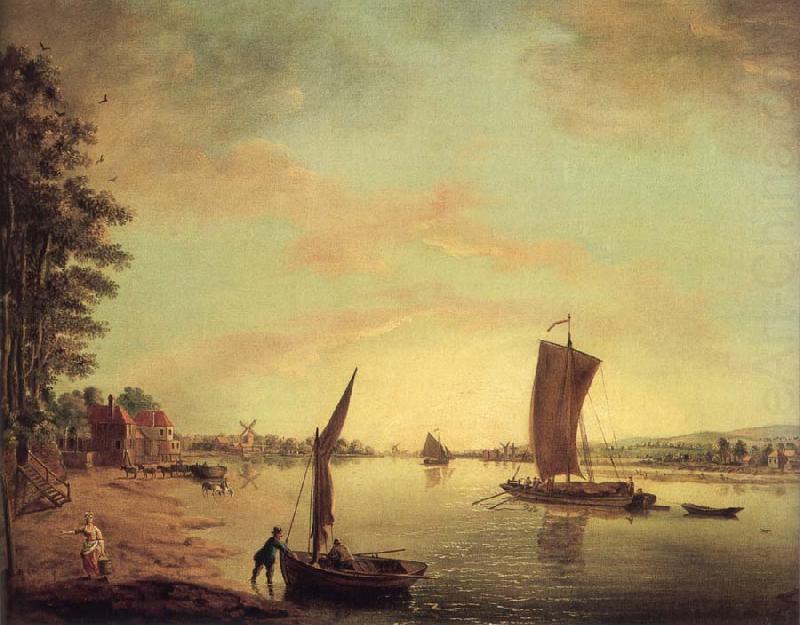 Francis Swaine Scene on the Thames china oil painting image